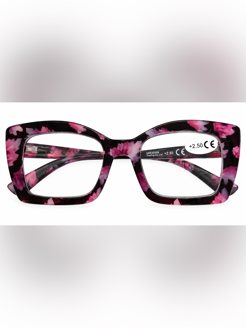 Floral Pink Women's Reading Glasses - Stylish Floral Frame